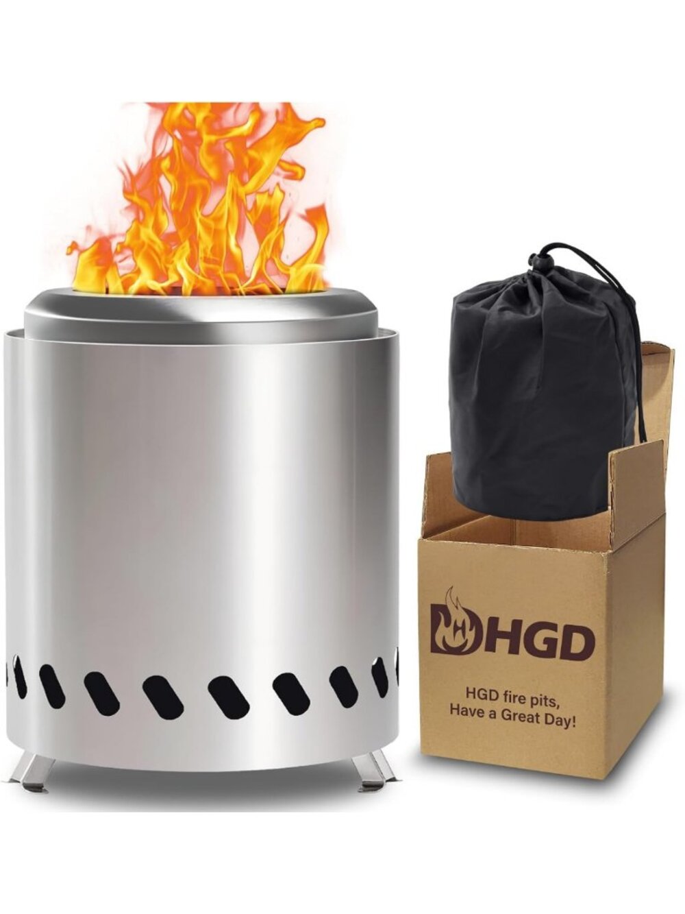Portable Mini Tabletop Fire Pit - Smokeless Camping Stove for Outdoor & Patio